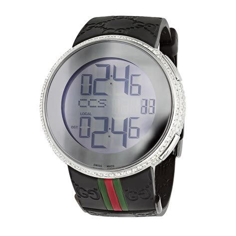 gucci digital watch set time|digital gucci watch with diamonds.